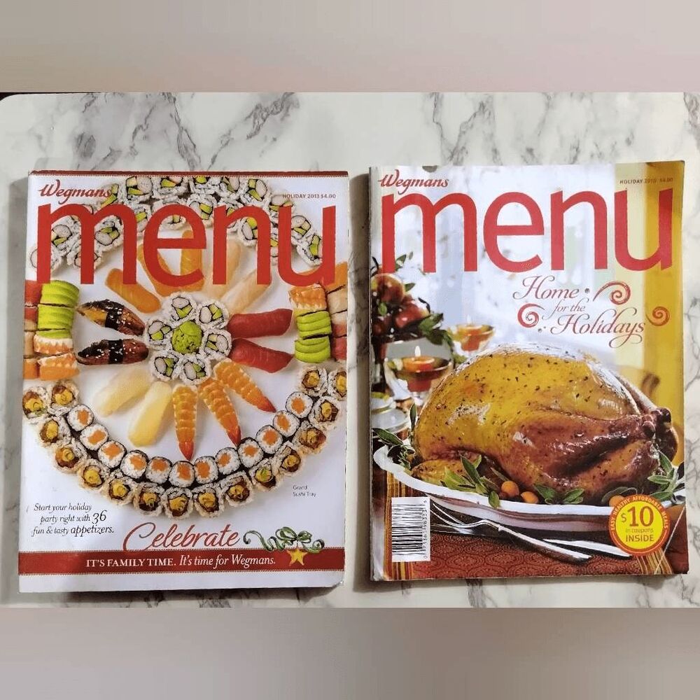 Wegmans Holiday Menu Magazine 2013 2010 Recipe Book Cookbook Thanksgiving